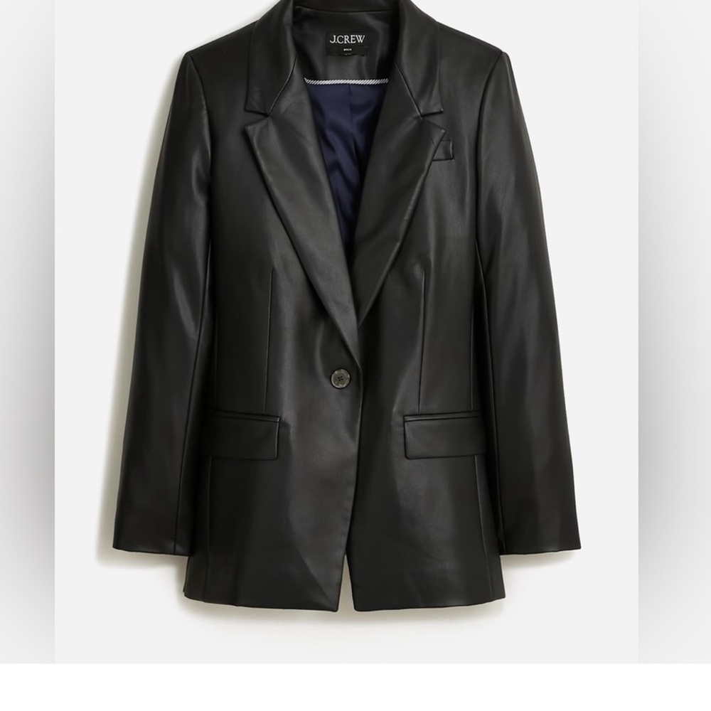 J.Crew Willa blazer faux leather sz 16